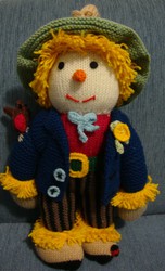 Soft Toy Handmade Knitted Doll Sam Scarecrow Family Christmas Gift New